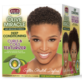 African Pride Olive Miracle Curls & Coils Texturiser Kit
