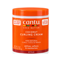 Cantu Shea Butter Coconut Curling Cream 709g (25oz) on a balanced white square background