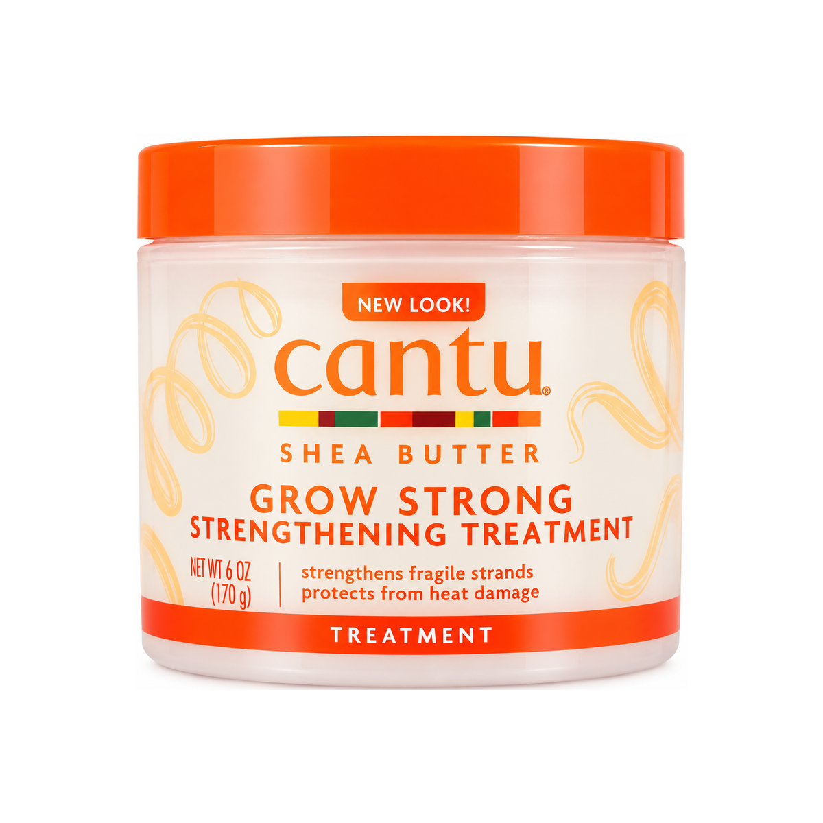 Cantu Shea Butter Grow Strong Strengthening Treatment 170g on a balanced white square background