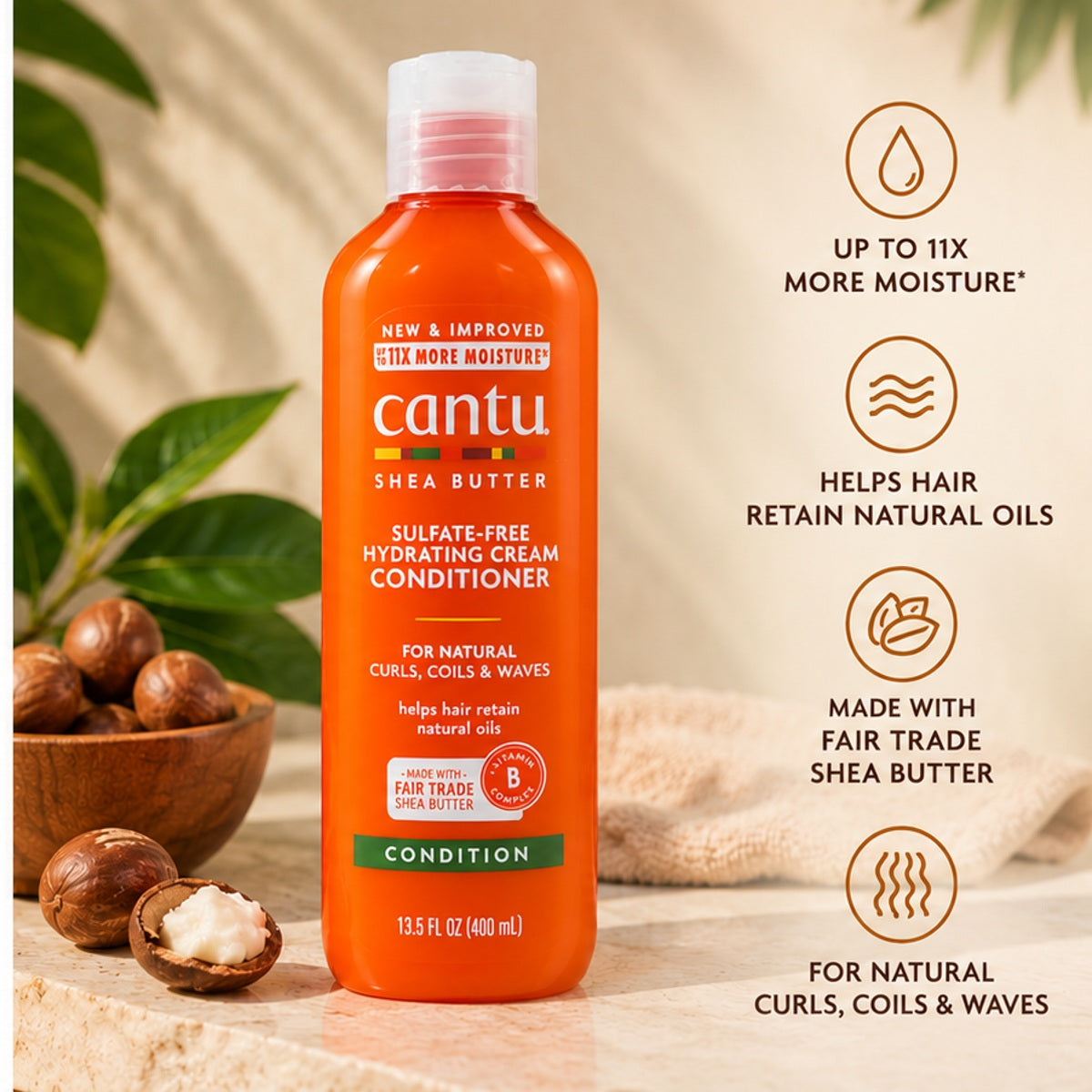 Cantu Hydrating Cream Conditioner 400ml shea butter and benefits
