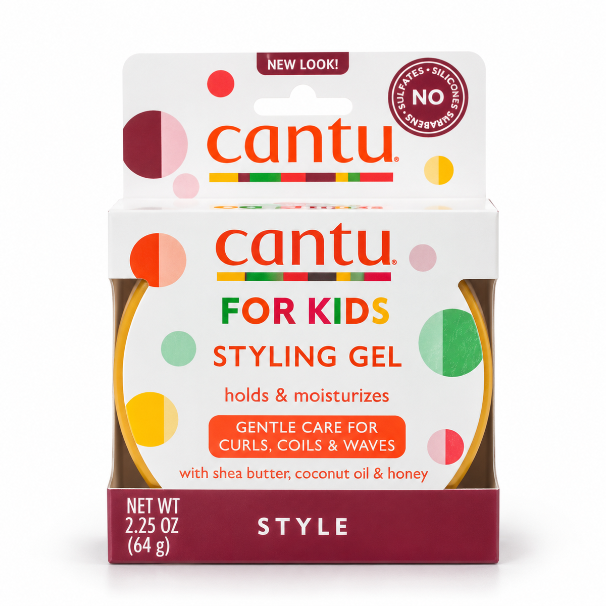 Cantu Care for Kids Styling Gel 64g front packaging