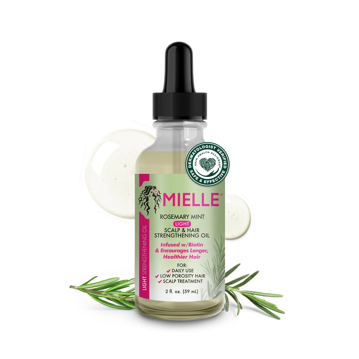 Mielle Rosemary Mint Light Scalp & Hair Strengthening Oil for low porosity hair, 2 fl oz | Black Hair Care UK