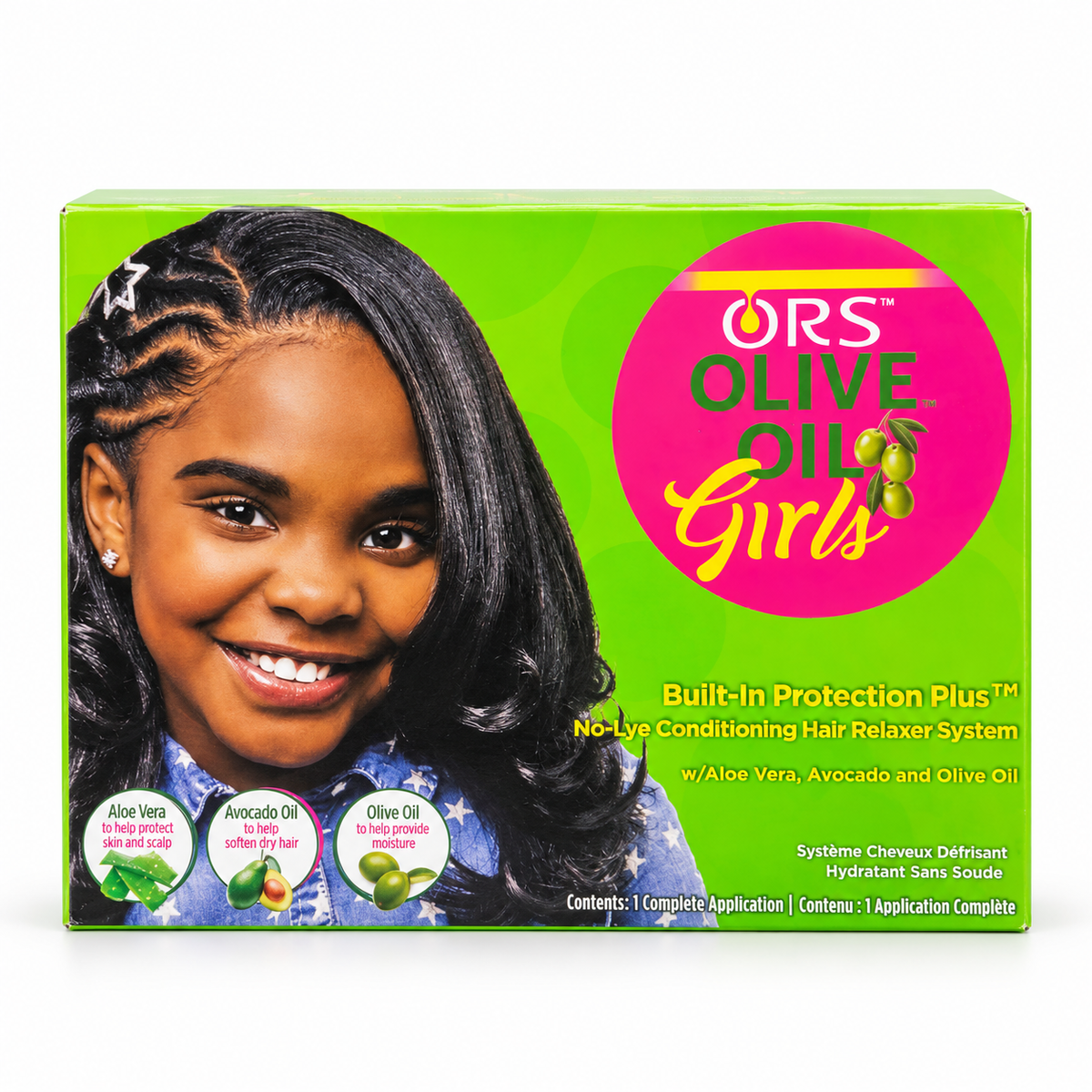 ORS Olive Oil Girls no-lye relaxer kit Normal on white background
