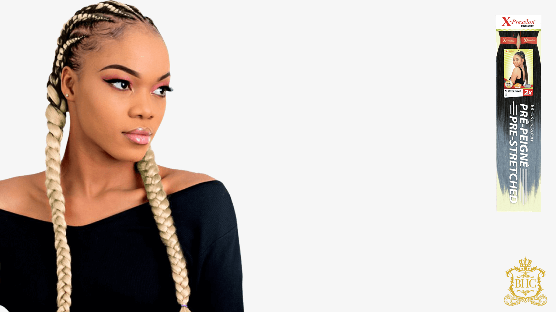 XPression Hair Pre-stretched Ultra Braid 2x 46"