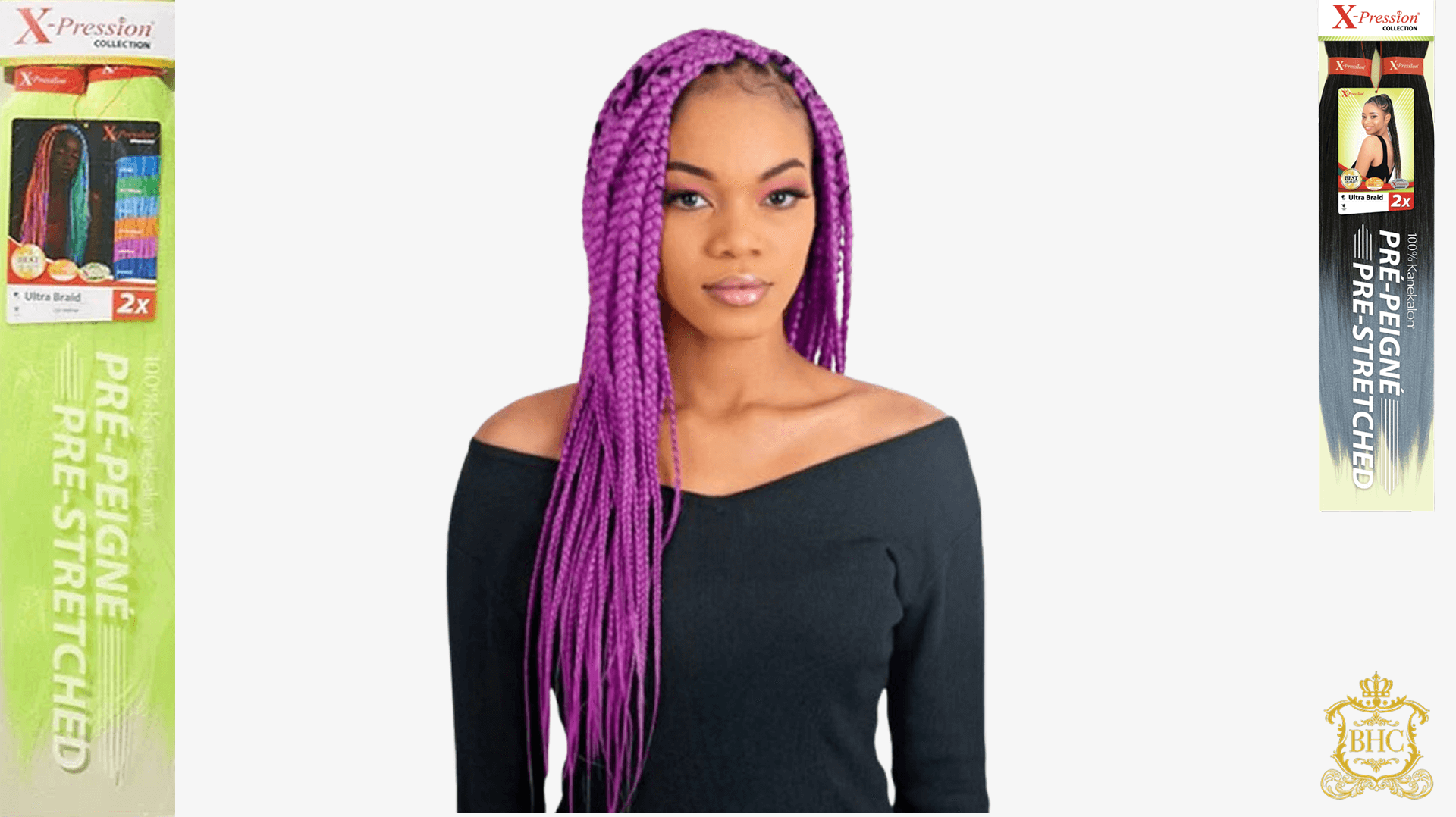 X Pression Pre Stretched Ultraviolet Ultra Braid 2x 46"