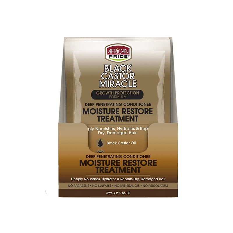 African Pride - Black Castor Miracle Moisture Restore Treatment - 2 oz