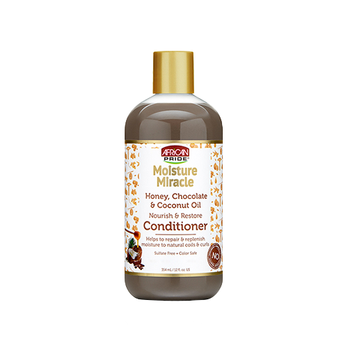 African Pride Moisture Miracle Honey, Chocolate & Coconut Oil Conditioner - 12oz