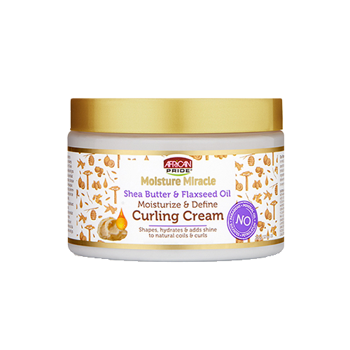 African Pride Moisture Miracle Shea Butter & Flaxseed Oil Curling Cream - 12oz