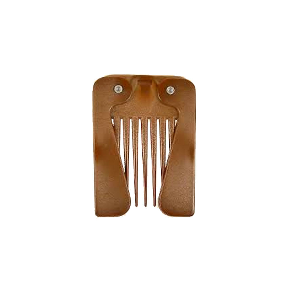 Wooden finish afro pik comb