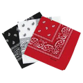 Paisley Bandana; Bandana; Square Bandana; Printed Bandana; Unisex; Scarf; Red; Navy Blue; Cotton Bandana