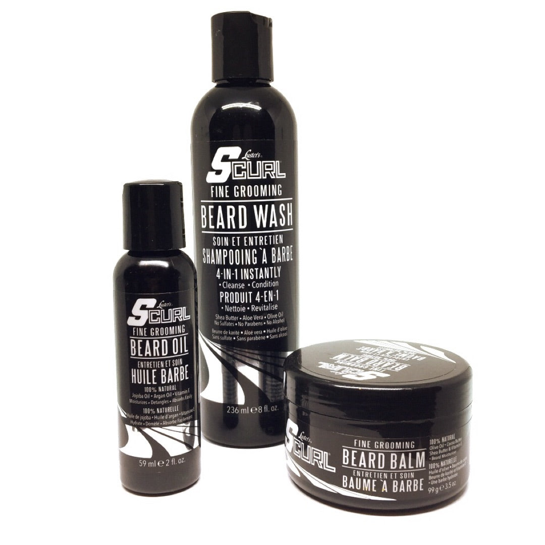 Scurl Mens Beard Grooming Kit - Beard wash - Oil and Balm