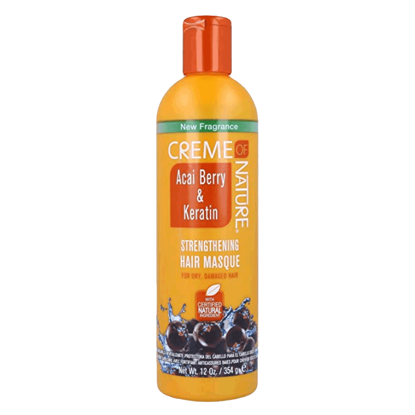 Creme Of Nature - Acai Berry & Keratin Strengthening Hair Masque - 12 oz