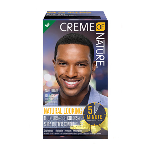 Creme Of Nature - Moisture Rich Hair Colour For Men - Natural Black
