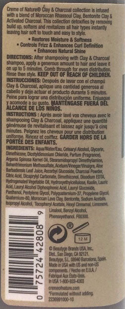 Creme of Nature - Clay & Charcoal Conditioner - 12oz