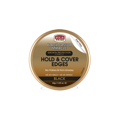 African Pride - Black Castor Miracle Hold & Cover Edges - 2.25 oz