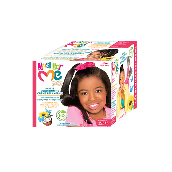 Just For Me - No-Lye Conditioning Crème Relaxer Kit - Super