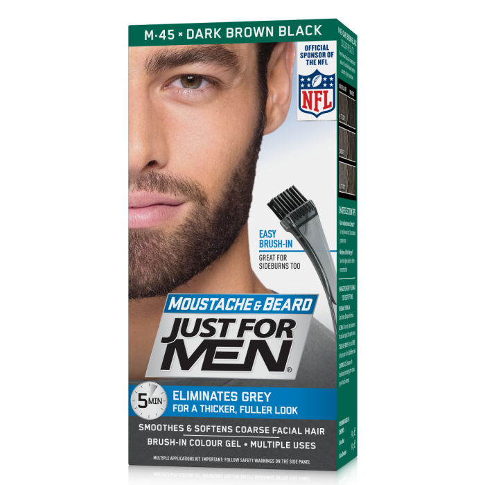 MOUSTACHE & BEARD; JUST FOR MEN MOUSTACHE AND BEARD COLOR
