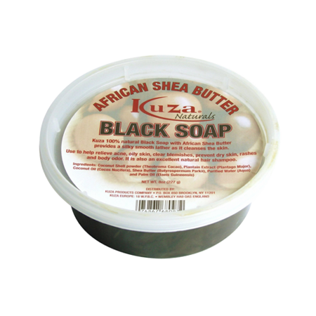 Kuza Naturals African Shea Butter Black Soap Jar