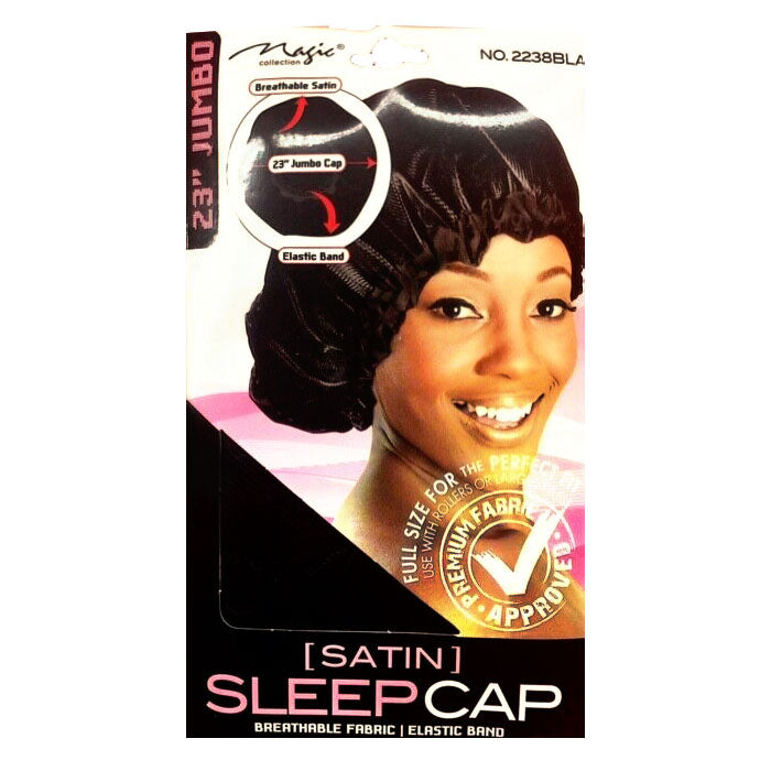 Satin Sleep Cap black 23'' JUMBO from Magic Collection