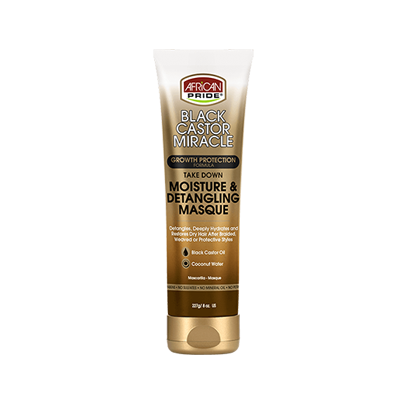 African Pride - Black Castor Miracle Take Down Moisture & Detangling Masque - 8 oz