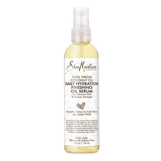Shea Moisture 100% Virgin Coconut Oil Daily Hydration Finishing Oil Serum; Daily Hydration Finishing Oil Serum; Coconut Oil Finishing Serum