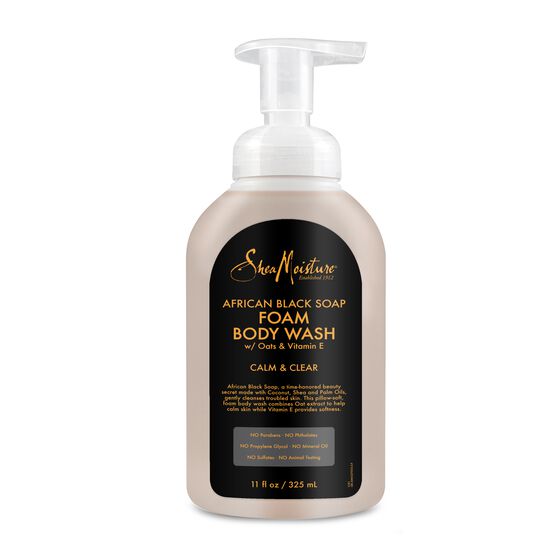 Shea Moisture African Black Soap Foam Body Wash 11 oz