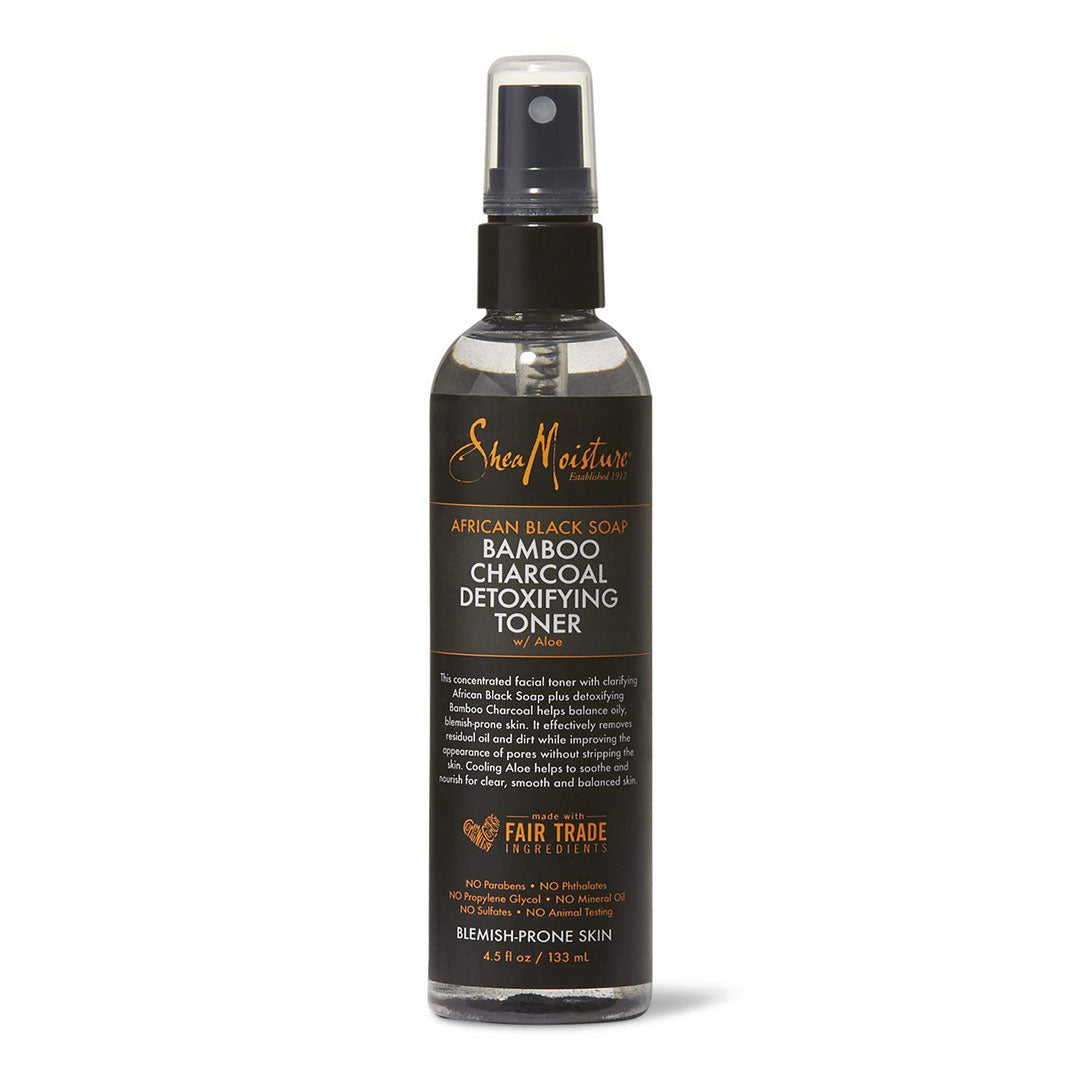 Shea Moisture African Black Soap Bamboo Charcoal Detoxifying Toner 4.5 oz