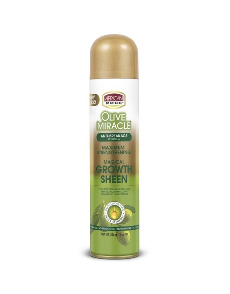 African Pride - Olive Miracle Maximum Strengthening Growth Sheen - 8oz