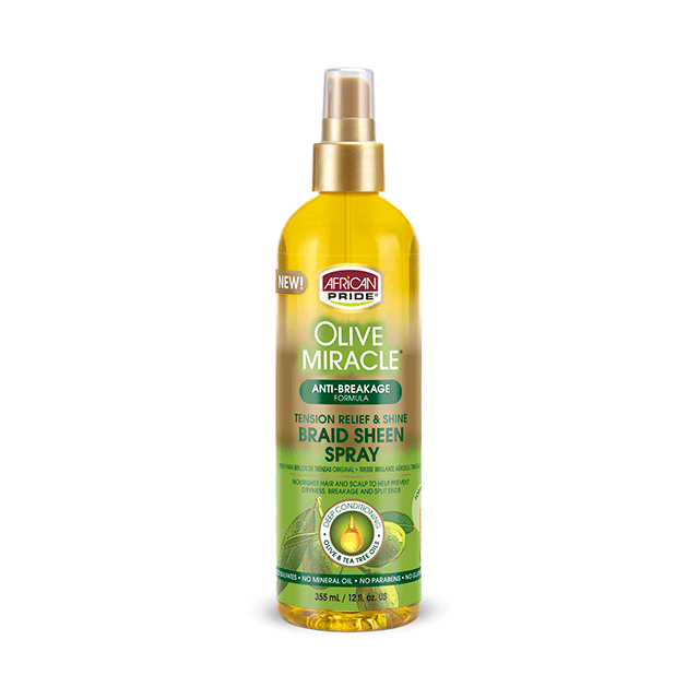 African Pride - Olive Miracle Braid Sheen Spray - 12 oz