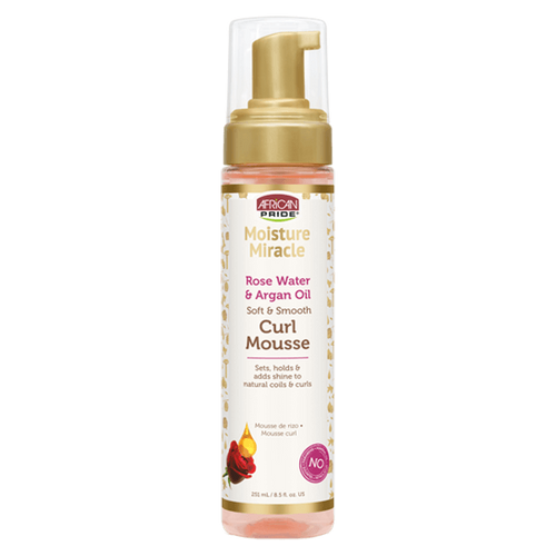 African Pride Moisture Miracle Rose Water & Argan Oil Curl Mousse 8.5oz