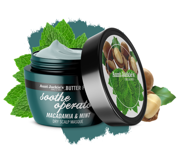 Aunt Jackie's - Butter Fusions - Macadamia & Mint Dry Scalp Conditioning Masque - 8oz