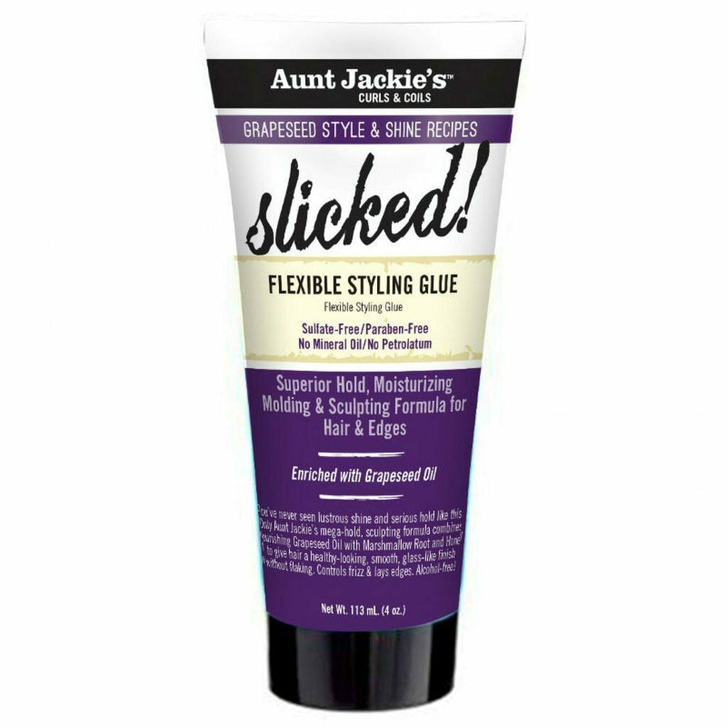 Aunt Jackie's - Grapeseed Style & Shine Slicked! Flexible Styling Glue - 4oz