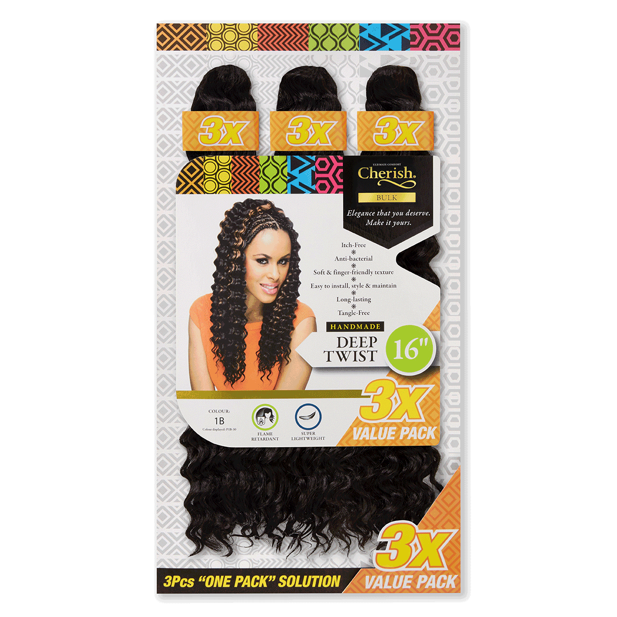 Cherish Deep Twist Bulk 16'' (3X) colour 1B