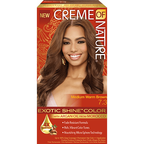 Creme Of Nature - Exotic Shine Colour Medium Warm Brown 7.3